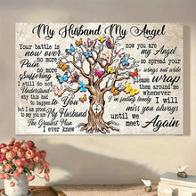 Load image into Gallery viewer, MY HUSBAND MY ANGEL . CANVAS WALL ART
