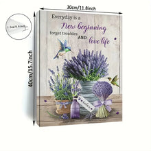 Load image into Gallery viewer, EVERY DAY IS A NEW BEGINNING . LAVENDER . CANVAS WALL ART
