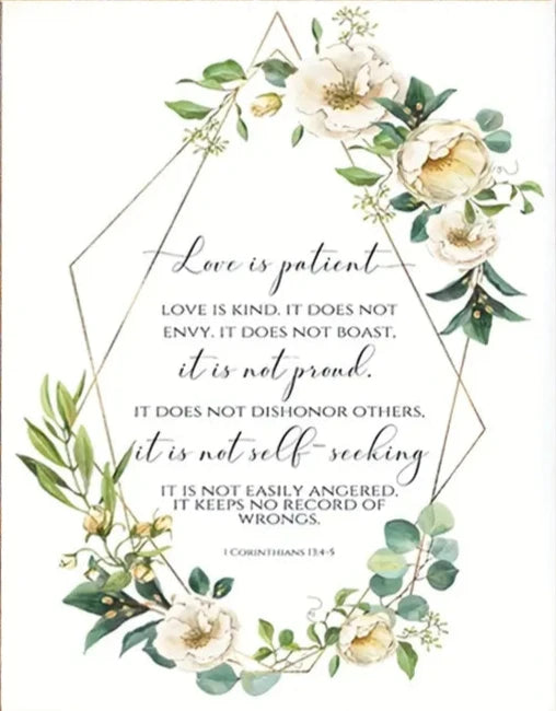 LOVE IS PATIENT. CANVAS WALL ART