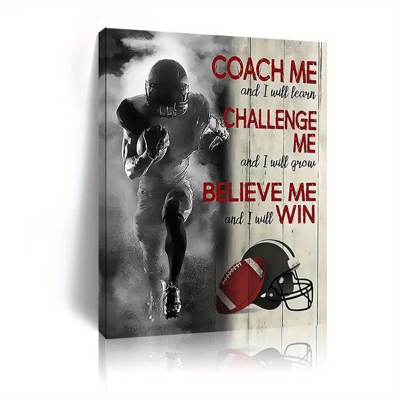 COACH ME AND I WILL LEARN . CANVAS WALL ART