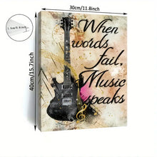 Load image into Gallery viewer, WHEN WORDS FAIL, MUSIC SPEAKS . CANVAS WALL ART
