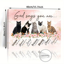 Load image into Gallery viewer, GOD SAYS YOU ARE . CATS . CANVAS WALL ART
