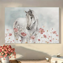 Load image into Gallery viewer, WHITE HORSE . CANVAS WALL ART
