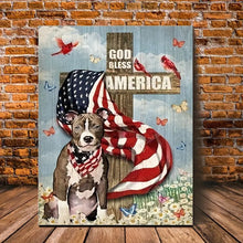 Load image into Gallery viewer, GOD BLESS AMERICA . CANVAS WALL ART
