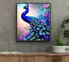 Load image into Gallery viewer, PASSIONATE PEACOCK . INSPIRATIONS DIAMOND ART By MishL
