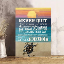 Load image into Gallery viewer, NEVER QUIT . CANVAS WALL ART
