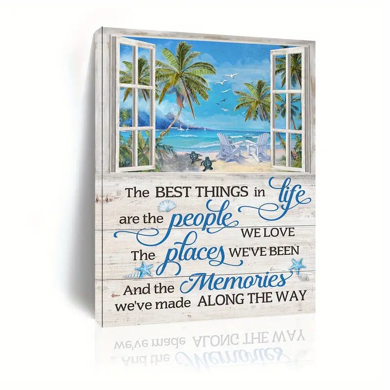 THE BEST THINGS IN LIFE . CANVAS WALL ART