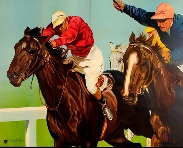 HORSERACING . CANVAS WALL ART