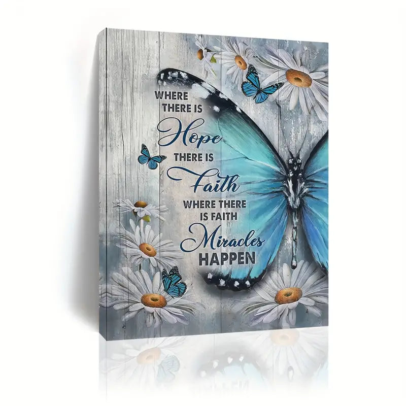 HOPE . FAITH . MIRACLES . CANVAS WALL ART