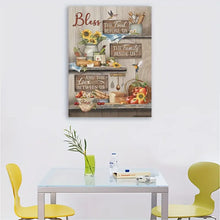 Load image into Gallery viewer, BLESS THE FOOD BEFORE US . CANVAS WALL ART
