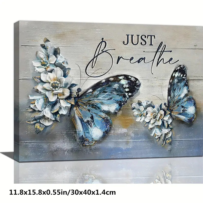 JUST BREATHE . CANVAS WALL ART