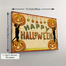 Load image into Gallery viewer, HAPPY HALLOWEEN . CANVAS WALL ART
