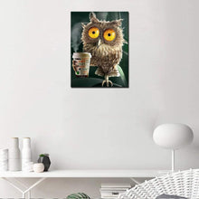 Load image into Gallery viewer, CAFFEINATED OWL . DIAMOND PAINTING
