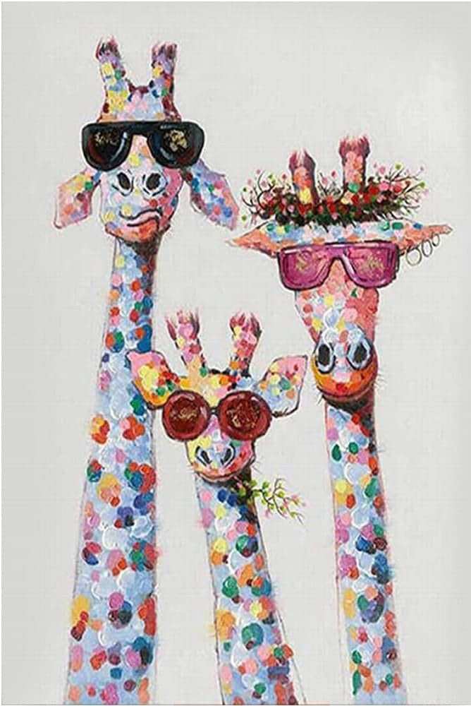 COOL GIRAFFES . DIAMOND PAINTING