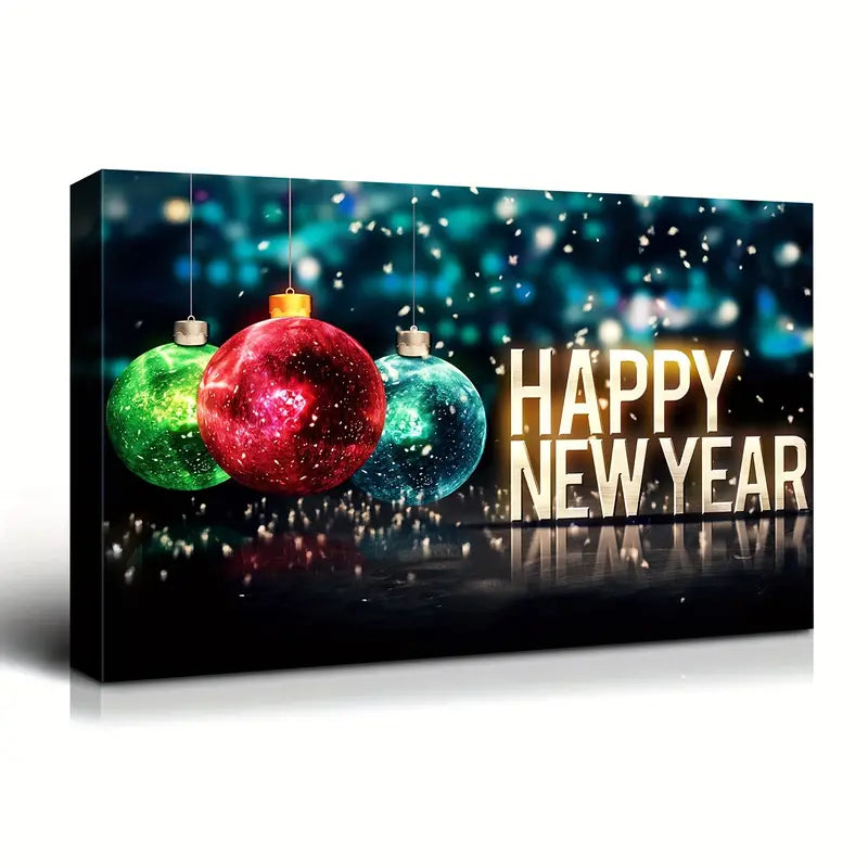 HAPPY NEW YEAR . CANVAS WALL ART