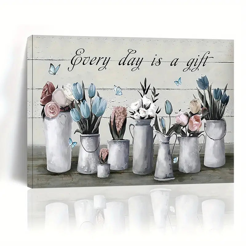 EVERY DAY IS A GIFT . CANVAS WALL ART