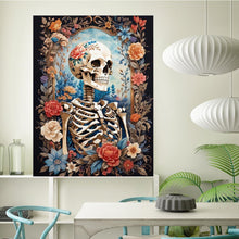 Load image into Gallery viewer, FLORAL SKELETON . DIAMOND ART by MishL

