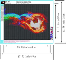 Load image into Gallery viewer, SOCCER BALL ON FIRE . DIAMOND PAINTING
