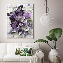 Load image into Gallery viewer, PURPLE BUTTERFLIES . DIAMOND PAINTING
