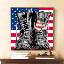 Load image into Gallery viewer, MILITARY BOOTS . DIAMOND PAINTING
