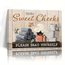 Load image into Gallery viewer, HELLO SWEET CHEEKS . CANVAS WALL ART
