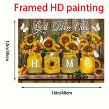 Load image into Gallery viewer, GOD BLESS OUR HOME . CANVAS WALL ART
