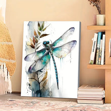 Load image into Gallery viewer, TURQUOISE DRAGONFLY . CANVAS WALL ART
