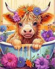Load image into Gallery viewer, BABY HIGHLAND BATH . DIAMOND ART by MishL
