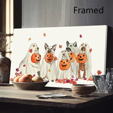 Load image into Gallery viewer, HALLOWEEN PUPS . CANVAS WALL ART
