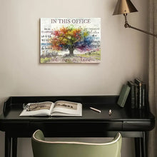 Load image into Gallery viewer, IN THIS OFFICE . CANVAS WALL ART
