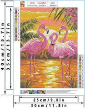 Load image into Gallery viewer, FLAMINGO SUNSET . DIAMOND PAINTING
