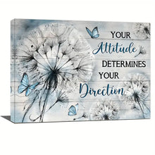 Load image into Gallery viewer, YOUR ATTITUDE DETERMINES YOUR DIRECTION . CANVAS WALL ART
