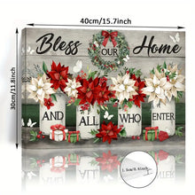 Load image into Gallery viewer, BLESS OUR HOME . CANVAS WALL ART
