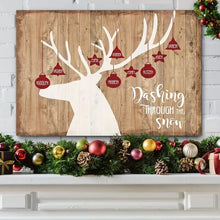 Load image into Gallery viewer, DASHING THROUGH THE SNOW . CANVAS WALL ART
