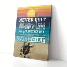 Load image into Gallery viewer, NEVER QUIT . CANVAS WALL ART
