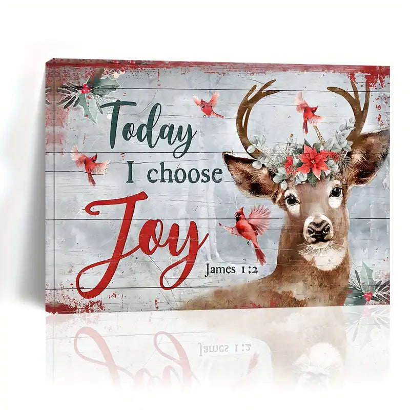 TODAY, I CHOOSE JOY . CHRISTMAS . CANVAS WALL ART