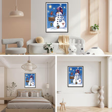 Load image into Gallery viewer, BLUE SNOWMAN . DIAMOND PAINTING
