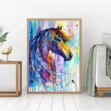 Load image into Gallery viewer, WATERCOLOR HORSE . DIAMOND PAINTING
