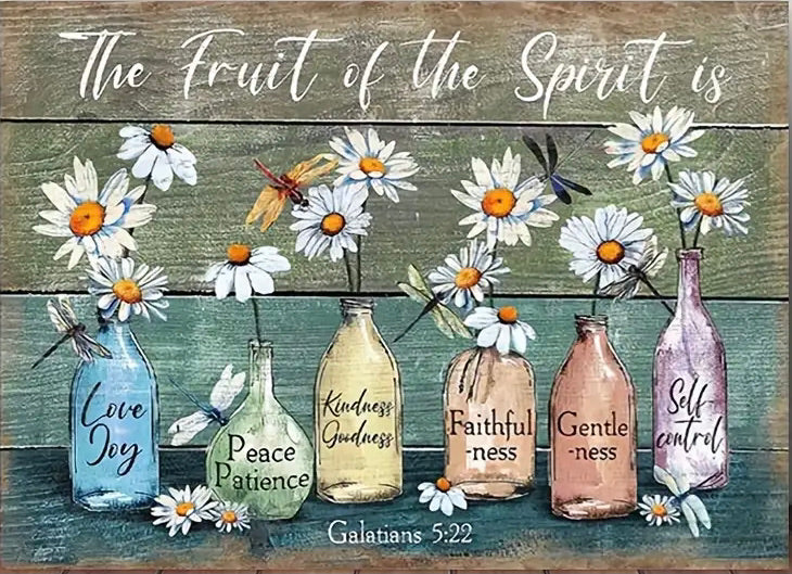 THE FRUIT OF THE SPIRIT IS . CANVAS WALL ART