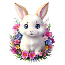 Load image into Gallery viewer, BLUE EYED BUNNY . DIAMOND ART by MishL
