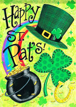 Load image into Gallery viewer, HAPPY ST. PAT&#39;S DAY POT OF GOLD . DIAMOND PAINTING
