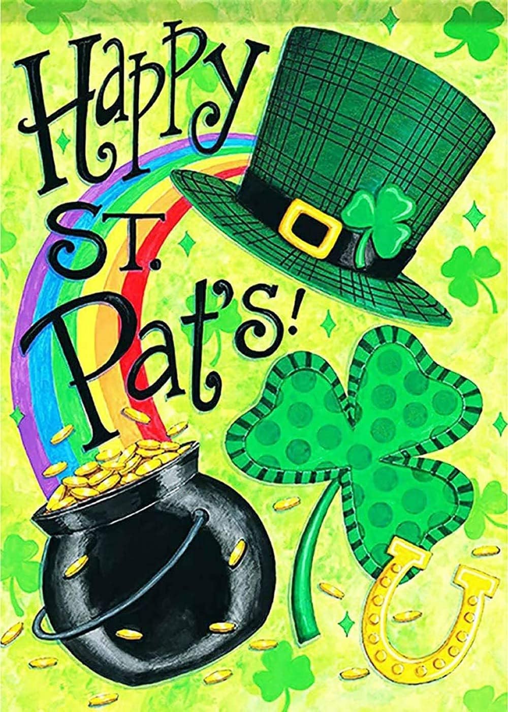 HAPPY ST. PAT'S DAY POT OF GOLD . DIAMOND PAINTING