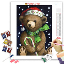 Load image into Gallery viewer, HOLIDAY BEAR . DIAMOND PAINTING
