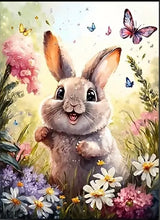 Load image into Gallery viewer, HAPPY BUNNY . DIAMOND PAINTING
