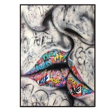 Load image into Gallery viewer, GRAFFITI   LIPS . DIAMOND PAINTING
