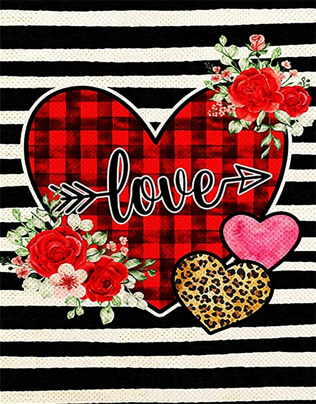 PLAID HEART . DIAMOND PAINTING