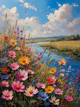 Load image into Gallery viewer, FLORAL RIVER .  DIAMOND ART by MishL
