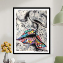 Load image into Gallery viewer, GRAFFITI   LIPS . DIAMOND PAINTING
