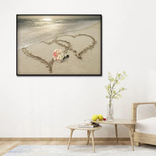 Load image into Gallery viewer, LOVE IN THE SAND . DIAMOND PAINTING
