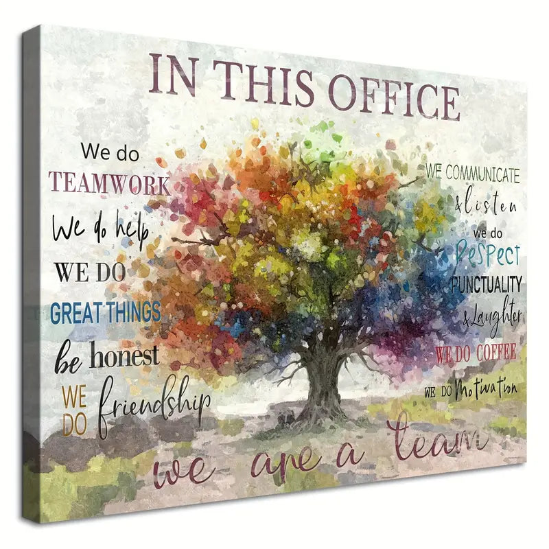 IN THIS OFFICE . CANVAS WALL ART